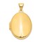 14K Yellow Gold Oval Locket Photo Pendant Jewelry 28.2mm x 16.7mm